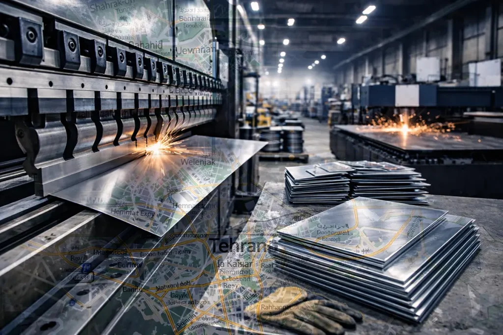 خدمات خم و برش ورق تهران