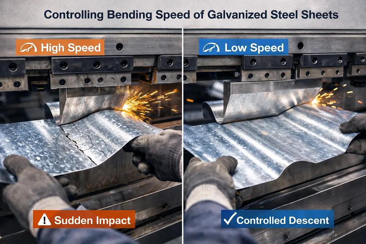کنترل سرعت فرآیند خم و جلوگیری از ضربه ناگهانی